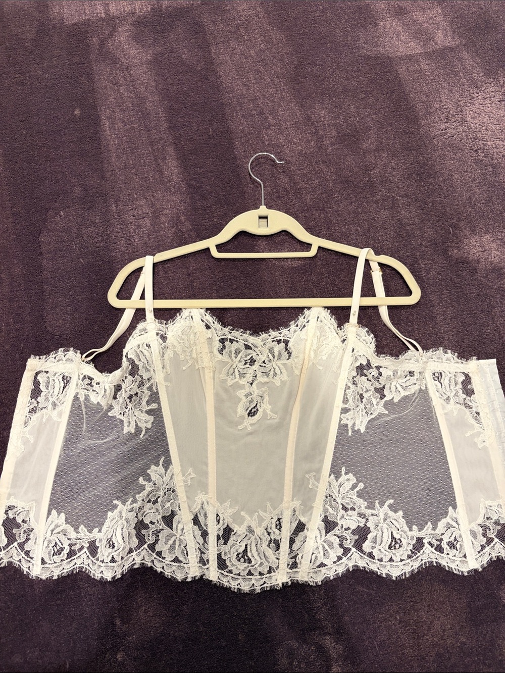 Lace Bustier Corset Top - White/Cream